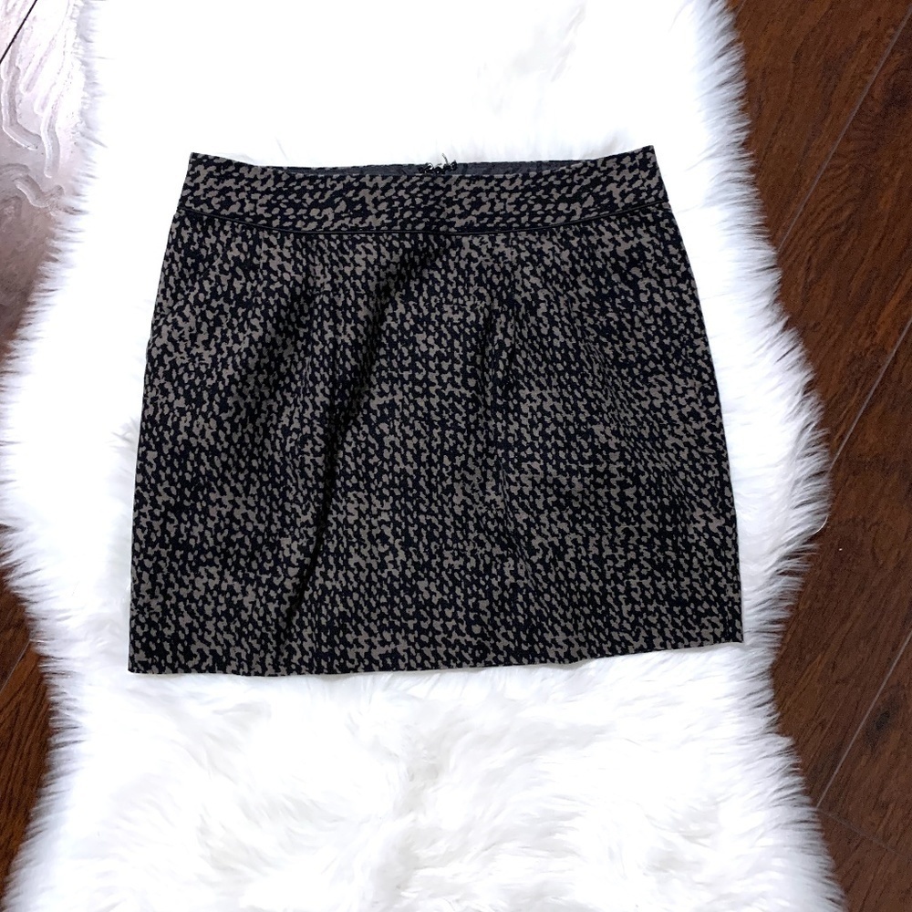 Black and Brown Mini Skirt w/ Pockets